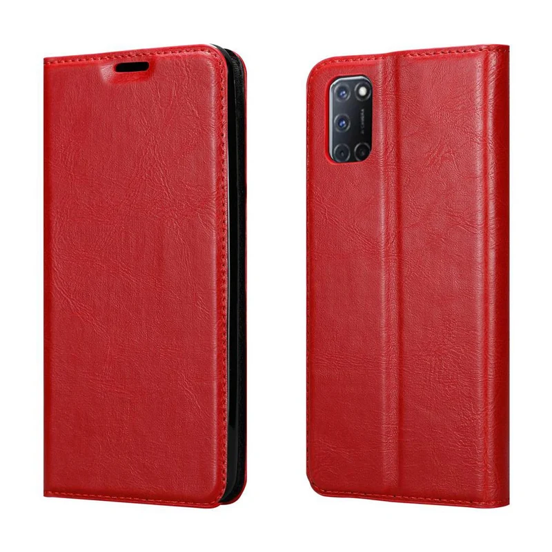 Cadorabo Hülle kompatibel mit Oppo A92 Schutzhülle mit Magnetverschluss, Standfunktion und Kartenfach