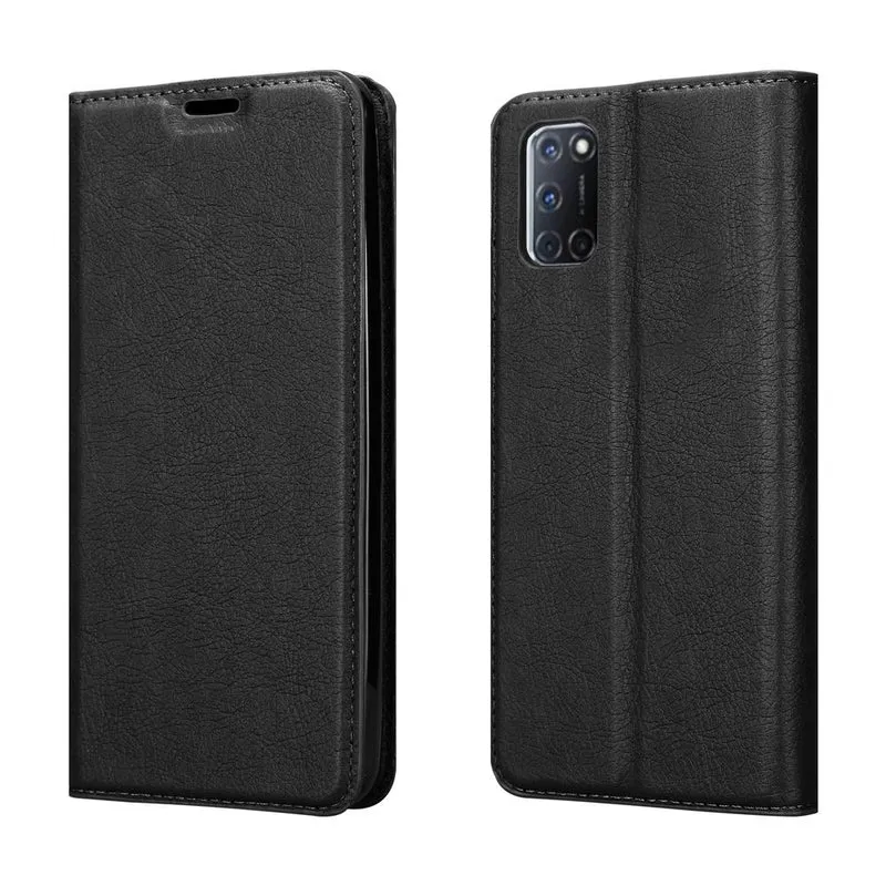 Cadorabo Hülle kompatibel mit Oppo A92 Schutzhülle mit Magnetverschluss, Standfunktion und Kartenfach