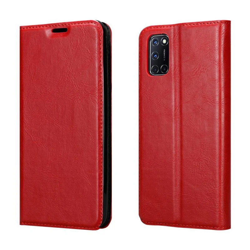 Cadorabo Hülle kompatibel mit Oppo A72 Schutzhülle mit Magnetverschluss, Standfunktion und Kartenfach