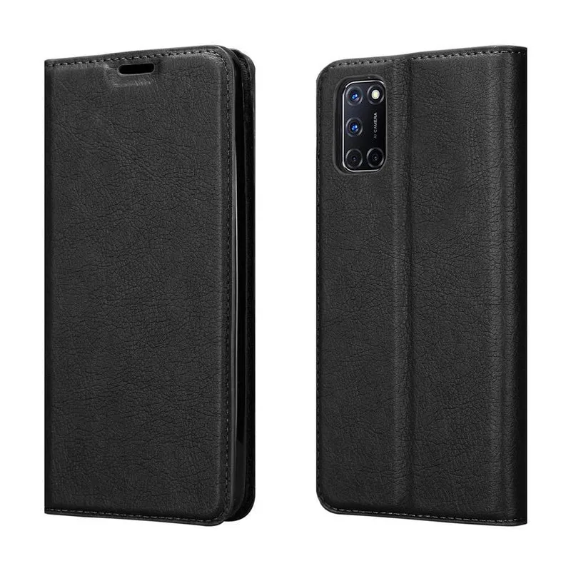 Cadorabo Hülle kompatibel mit Oppo A72 Schutzhülle mit Magnetverschluss, Standfunktion und Kartenfach