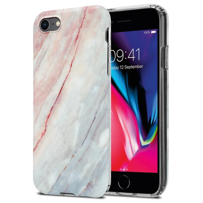Cadorabo Hülle kompatibel mit Apple iPhone 7 / 7S / 8 / SE 2020 Schutzhülle aus TPU Silikon mit Muster Mosaik
