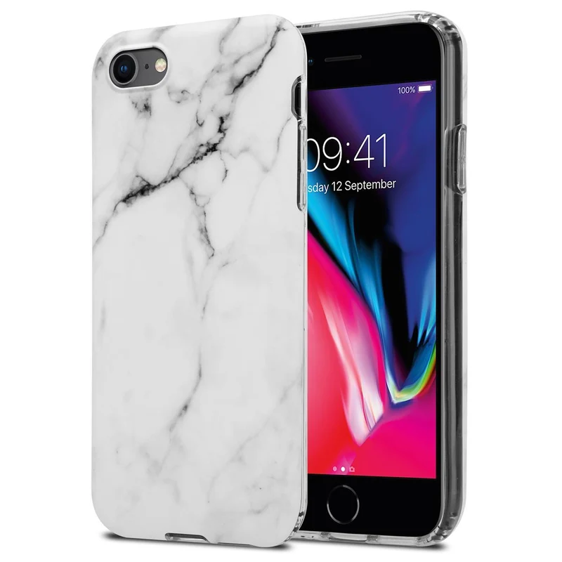 Cadorabo Hülle kompatibel mit Apple iPhone 7 / 7S / 8 / SE 2020 Schutzhülle aus TPU Silikon mit Muster Mosaik