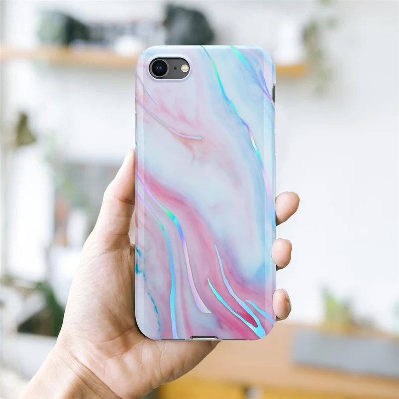 Cadorabo Hülle kompatibel mit Apple iPhone 7 / 7S / 8 / SE 2020 Schutzhülle aus TPU Silikon mit Muster Mosaik