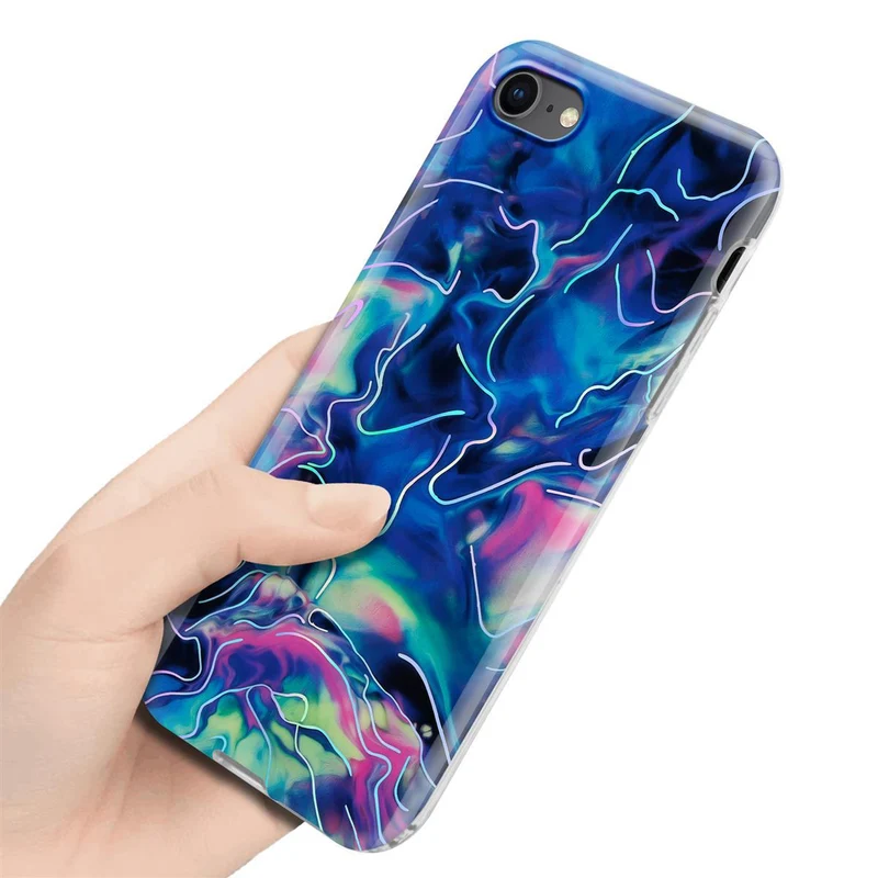 Cadorabo Hülle kompatibel mit Apple iPhone 7 / 7S / 8 / SE 2020 Schutzhülle aus TPU Silikon mit Muster Mosaik