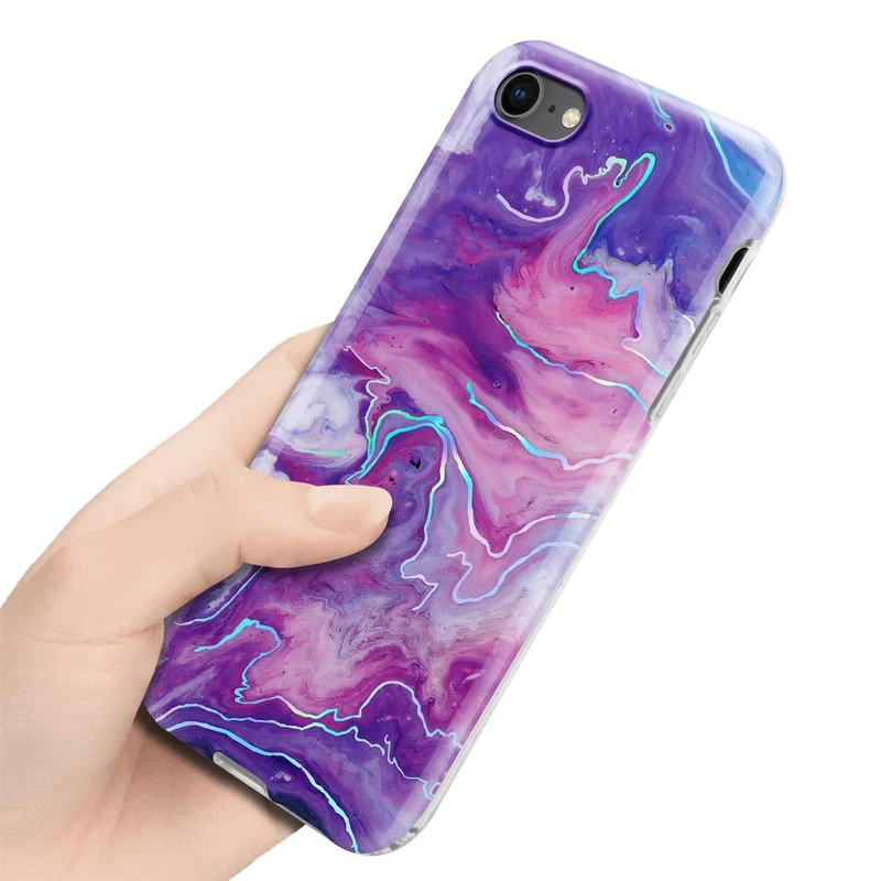 Cadorabo Hülle kompatibel mit Apple iPhone 7 / 7S / 8 / SE 2020 Schutzhülle aus TPU Silikon mit Muster Mosaik