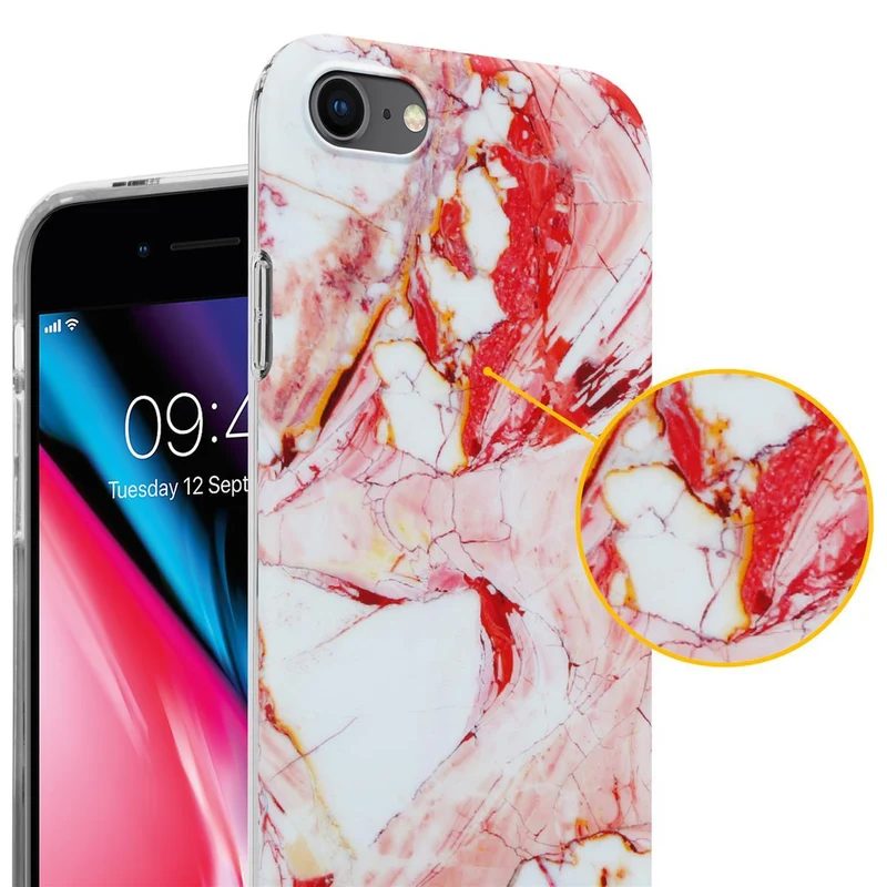 Cadorabo Hülle kompatibel mit Apple iPhone 7 / 7S / 8 / SE 2020 Schutzhülle aus TPU Silikon mit Muster Mosaik
