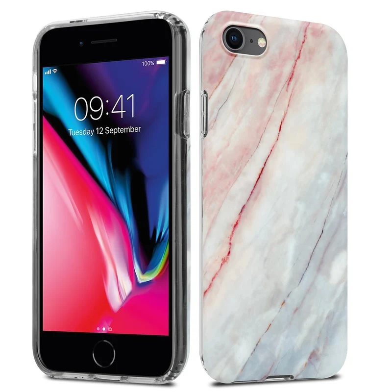 Cadorabo Hülle kompatibel mit Apple iPhone 7 / 7S / 8 / SE 2020 Schutzhülle aus TPU Silikon mit Muster Mosaik
