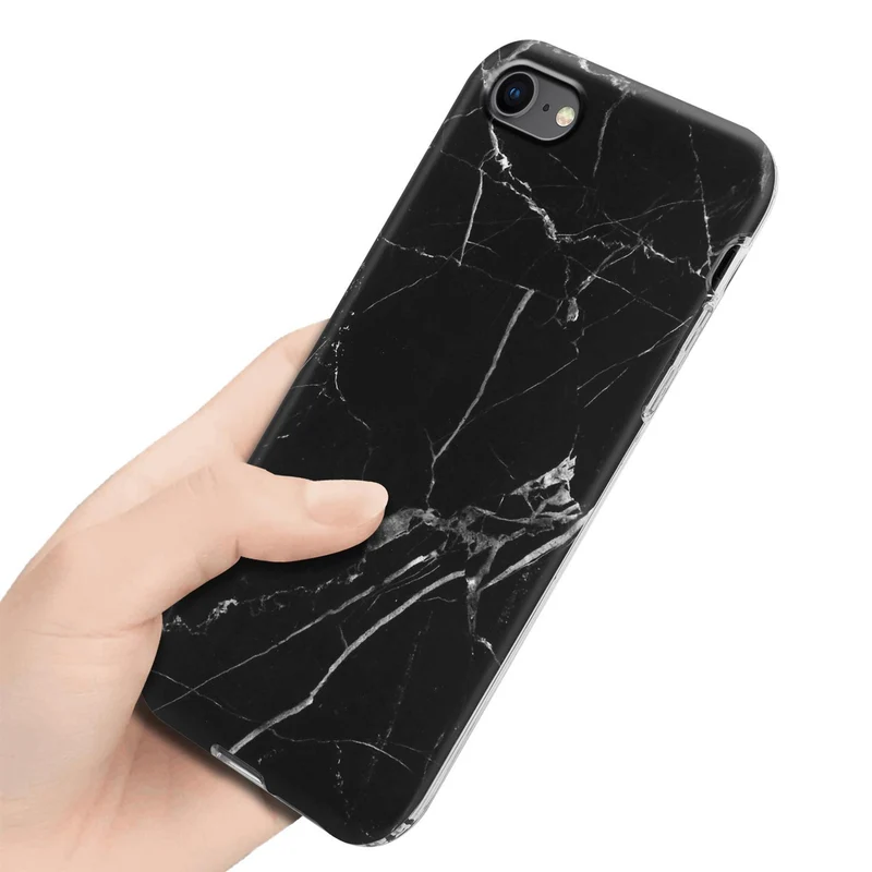 Cadorabo Hülle kompatibel mit Apple iPhone 7 / 7S / 8 / SE 2020 Schutzhülle aus TPU Silikon mit Muster Mosaik
