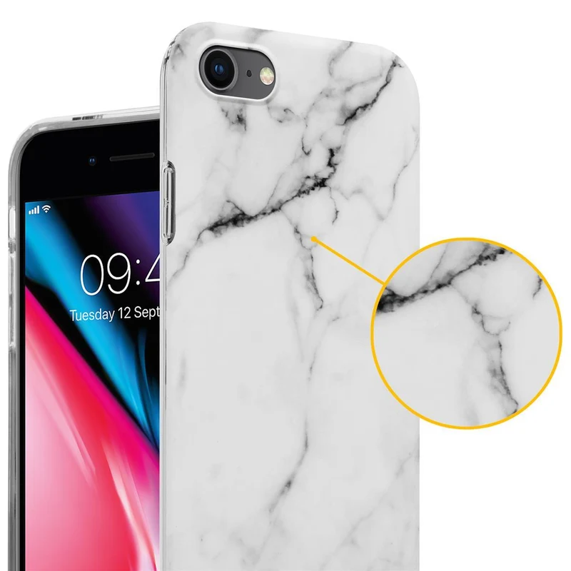 Cadorabo Hülle kompatibel mit Apple iPhone 7 / 7S / 8 / SE 2020 Schutzhülle aus TPU Silikon mit Muster Mosaik