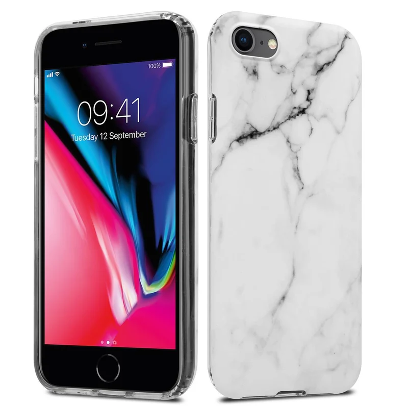 Cadorabo Hülle kompatibel mit Apple iPhone 7 / 7S / 8 / SE 2020 Schutzhülle aus TPU Silikon mit Muster Mosaik