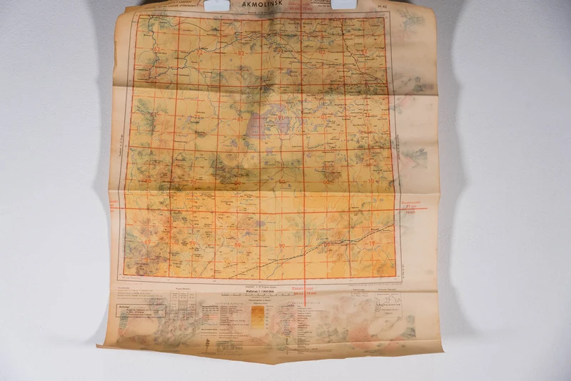 Deutsche Hereeskarte von Akmolinsk, (Kasachstan) datiert 1941