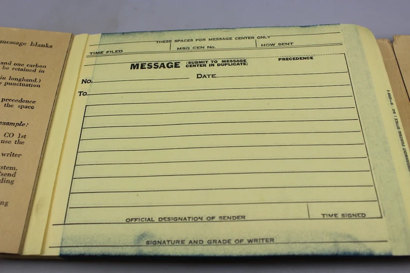 US Signal Corps - WW2 Papierblock