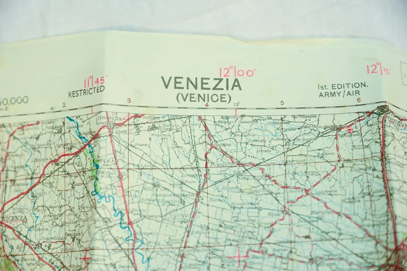 Militärische topografische Karte US Army WW2 - Venedig 1945