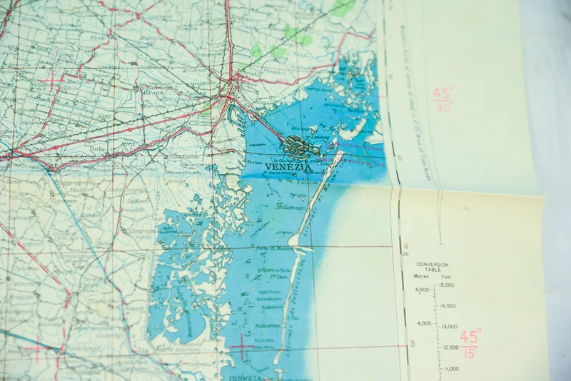 Militärische topografische Karte US Army WW2 - Venedig 1945