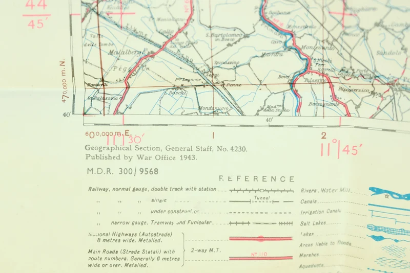 Militärische topografische Karte US Army WW2 - Venedig 1945