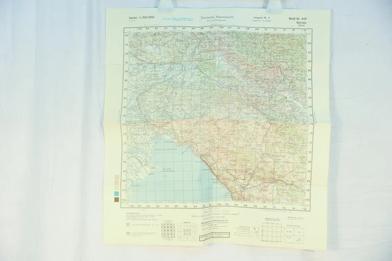 Deutsche Hereeskarte Görz 1944