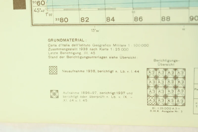 Deutsche Hereeskarte Görz 1944