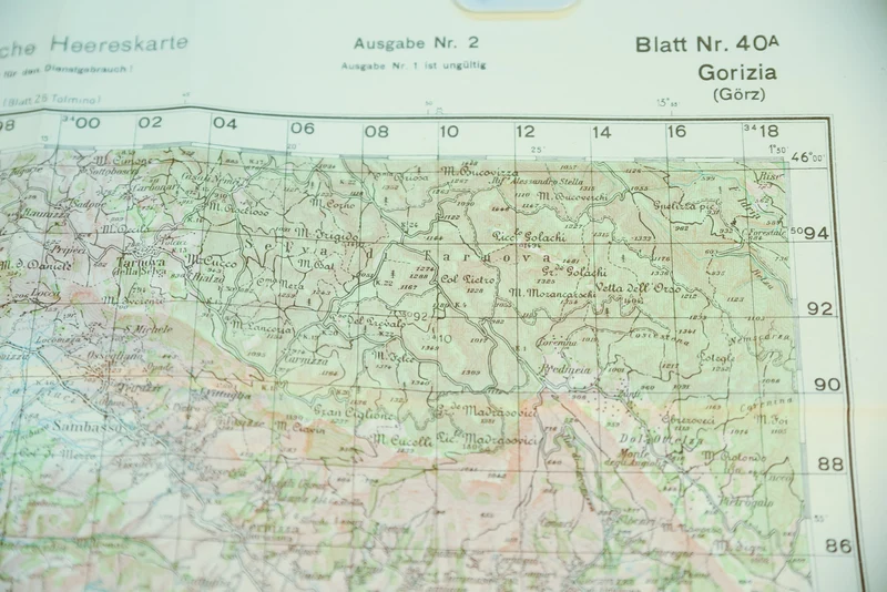 Deutsche Hereeskarte Görz 1944