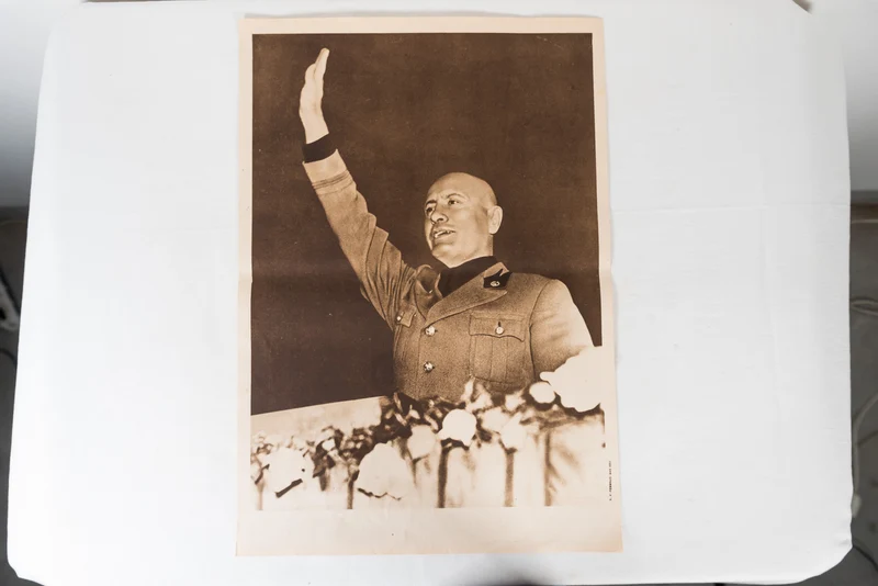 Benito Mussolini Plakat - Mailand 16 - cm 12x1945