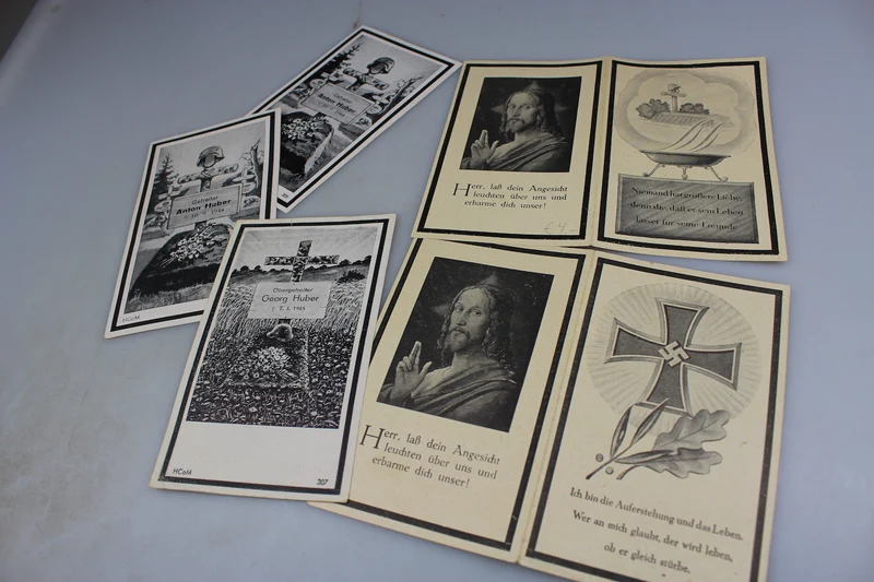 #5 Sterbebilder von drei Brüdern, die 1943/44 an der Ostfront gefallen sind