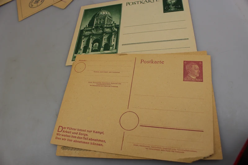 Nr. 10 Postkarten mit Frankatur und Stempeln III° Reichszeit