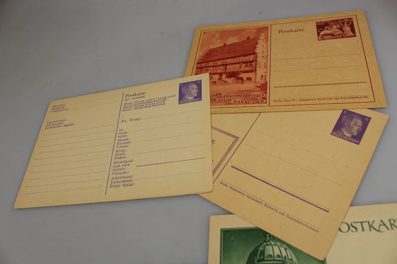 Nr. 10 Postkarten mit Frankatur und Stempeln III° Reichszeit