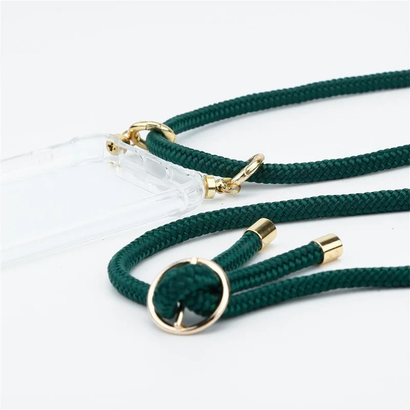 Cadorabo Handy Kette kompatibel mit Samsung Galaxy NOTE 20 Silikon Schutzhülle mit Gold Ringen, Kordel Band und abnehmbarem Etui