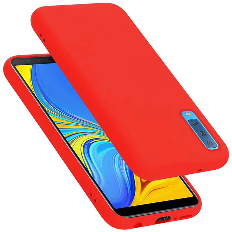 Cadorabo Hülle kompatibel mit Samsung Galaxy A7 2018 Schutzhülle aus flexiblem TPU Silikon