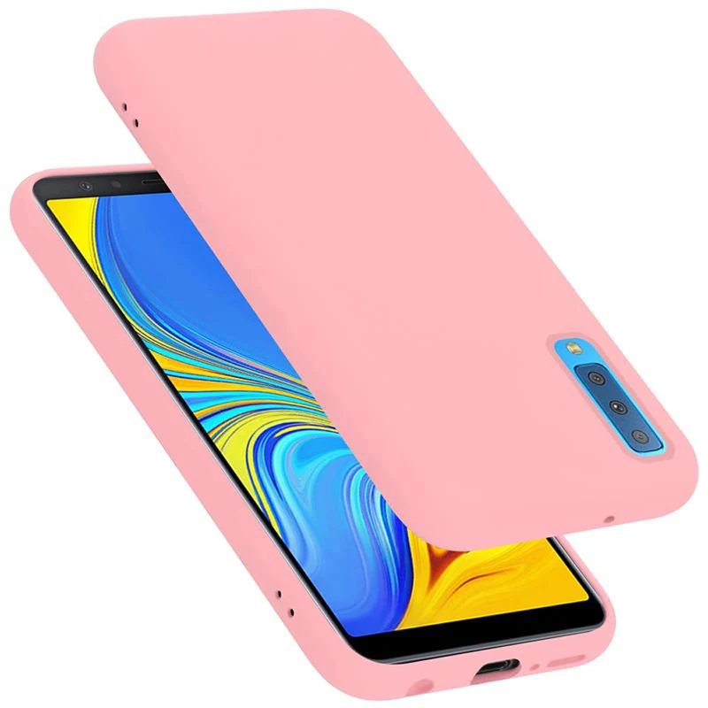 Cadorabo Hülle kompatibel mit Samsung Galaxy A7 2018 Schutzhülle aus flexiblem TPU Silikon