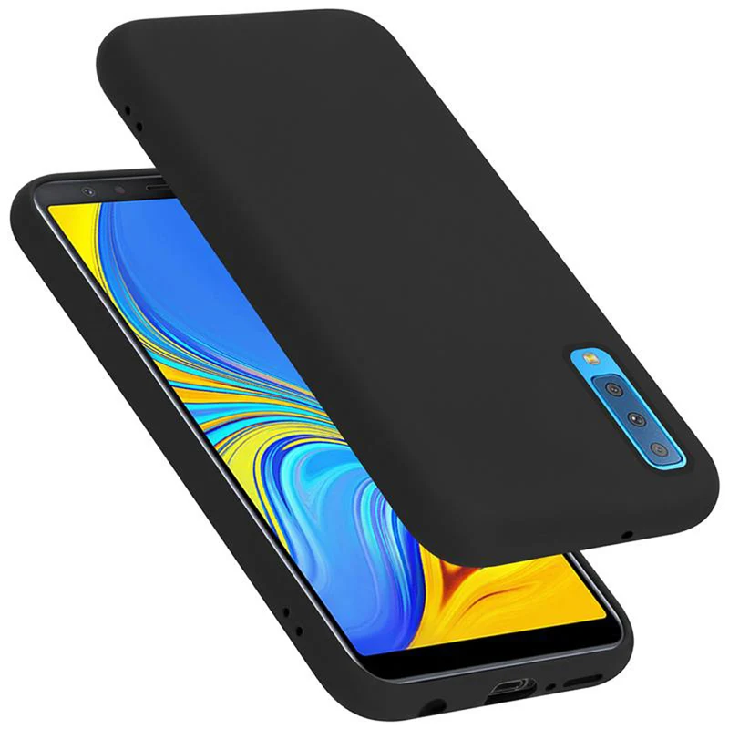 Cadorabo Hülle kompatibel mit Samsung Galaxy A7 2018 Schutzhülle aus flexiblem TPU Silikon