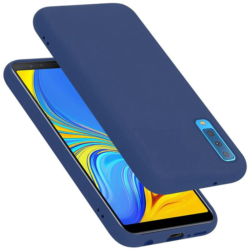 Cadorabo Hülle kompatibel mit Samsung Galaxy A7 2018 Schutzhülle aus flexiblem TPU Silikon