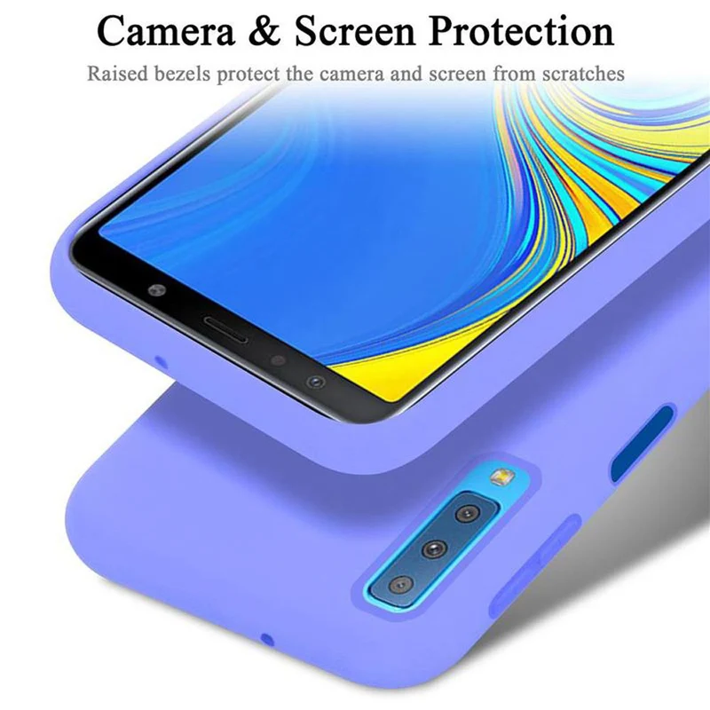 Cadorabo Hülle kompatibel mit Samsung Galaxy A7 2018 Schutzhülle aus flexiblem TPU Silikon
