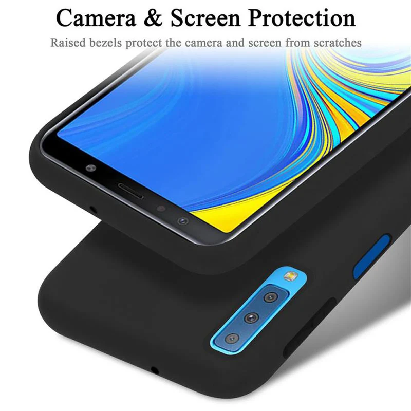 Cadorabo Hülle kompatibel mit Samsung Galaxy A7 2018 Schutzhülle aus flexiblem TPU Silikon