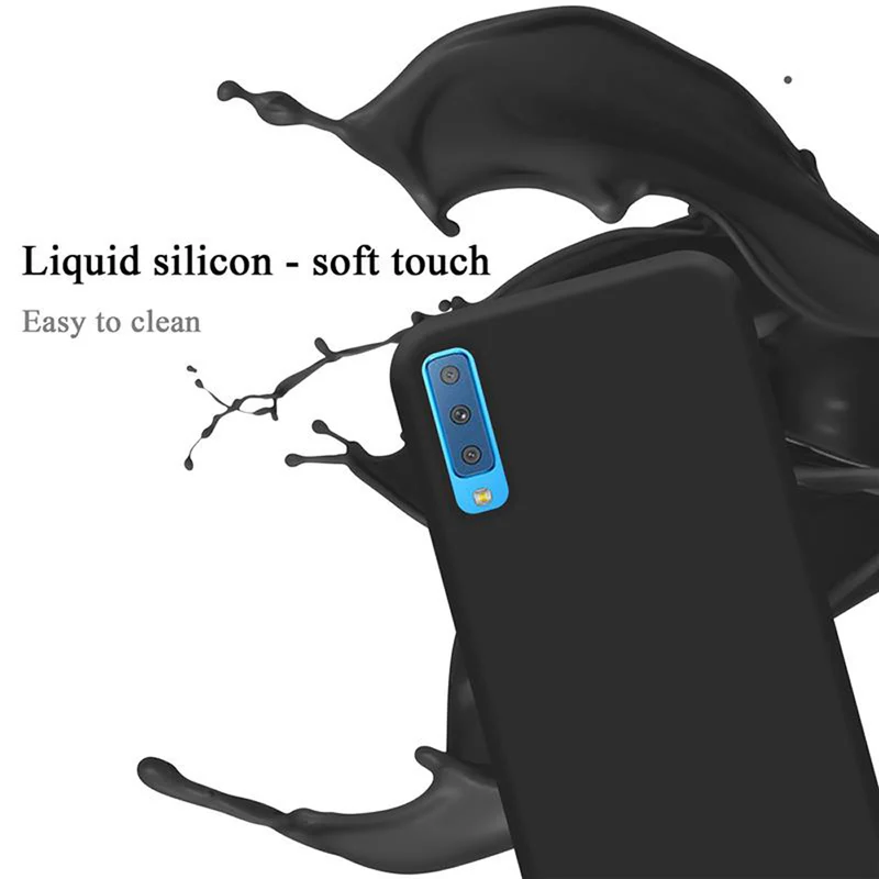 Cadorabo Hülle kompatibel mit Samsung Galaxy A7 2018 Schutzhülle aus flexiblem TPU Silikon