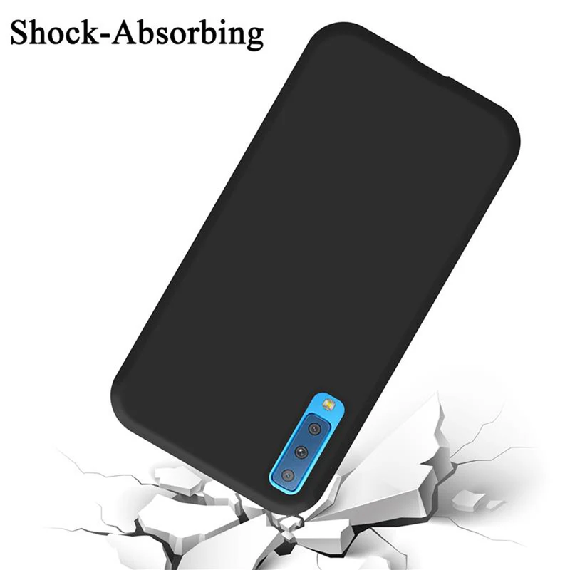 Cadorabo Hülle kompatibel mit Samsung Galaxy A7 2018 Schutzhülle aus flexiblem TPU Silikon