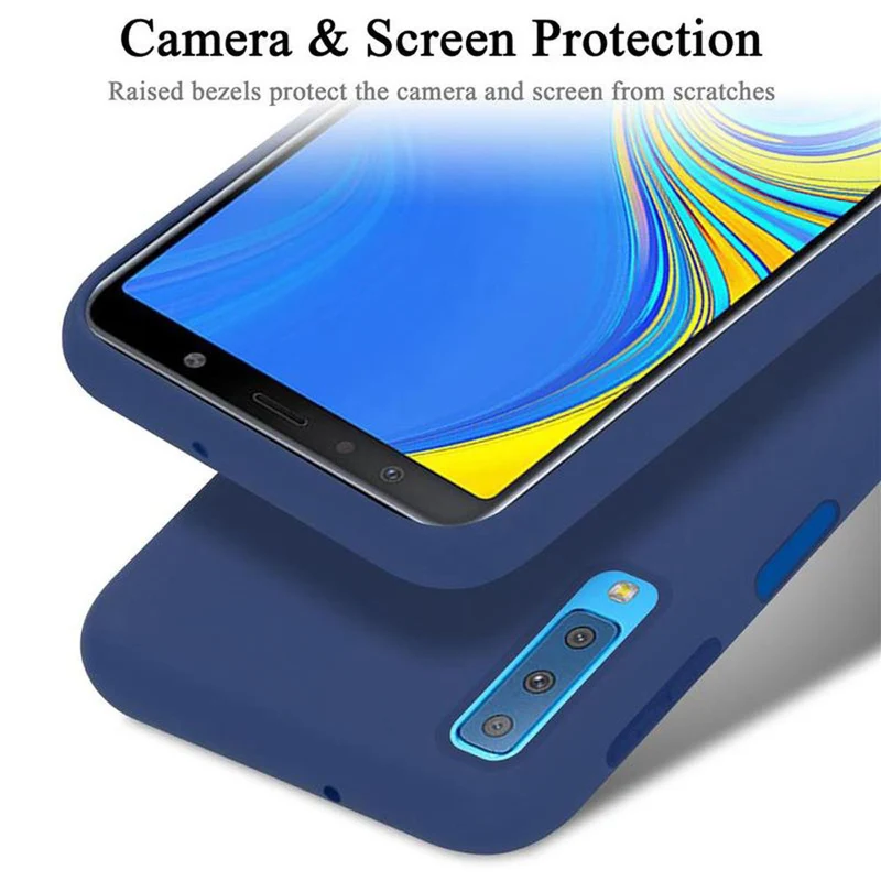 Cadorabo Hülle kompatibel mit Samsung Galaxy A7 2018 Schutzhülle aus flexiblem TPU Silikon