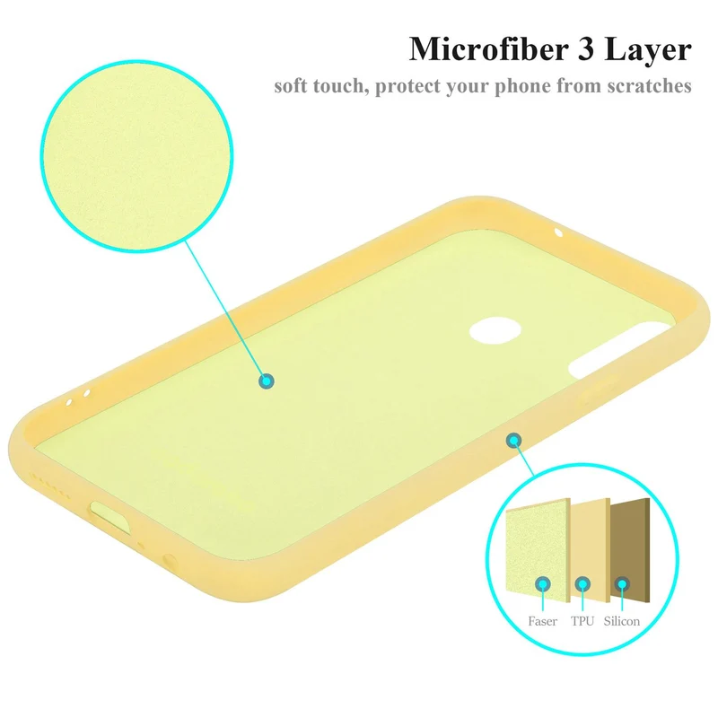 Cadorabo Hülle kompatibel mit Samsung Galaxy A20s Schutzhülle aus flexiblem TPU Silikon