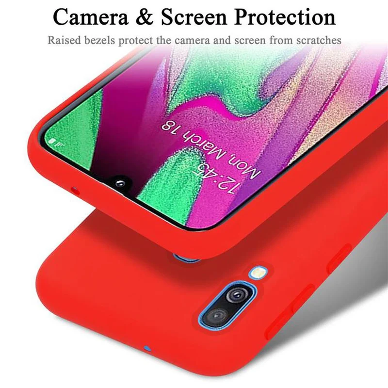 Cadorabo Hülle kompatibel mit Samsung Galaxy A40 Schutzhülle aus flexiblem TPU Silikon