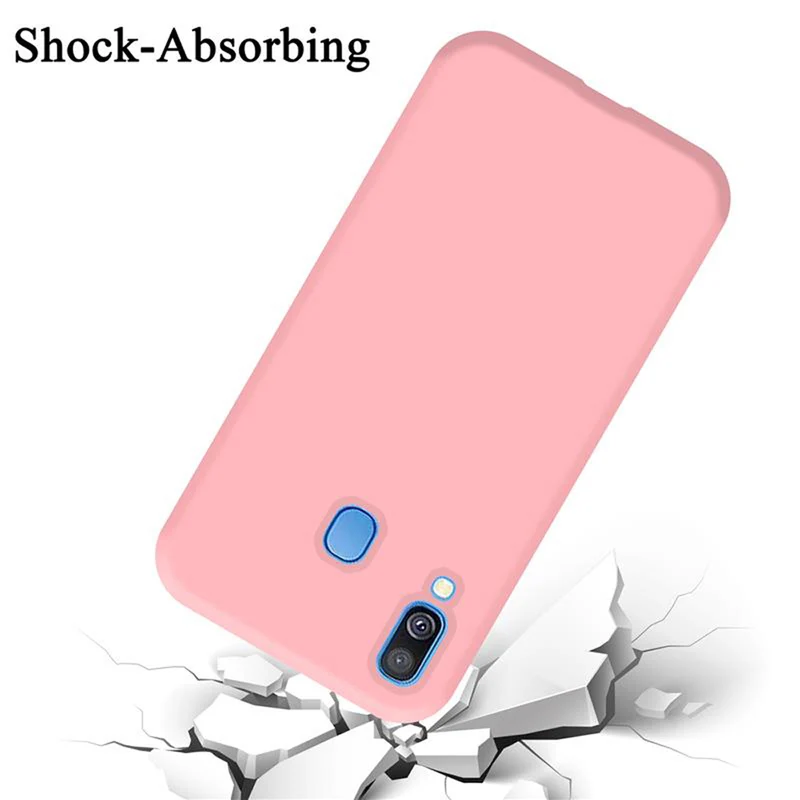 Cadorabo Hülle kompatibel mit Samsung Galaxy A40 Schutzhülle aus flexiblem TPU Silikon