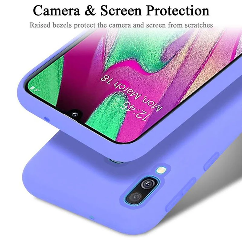 Cadorabo Hülle kompatibel mit Samsung Galaxy A40 Schutzhülle aus flexiblem TPU Silikon