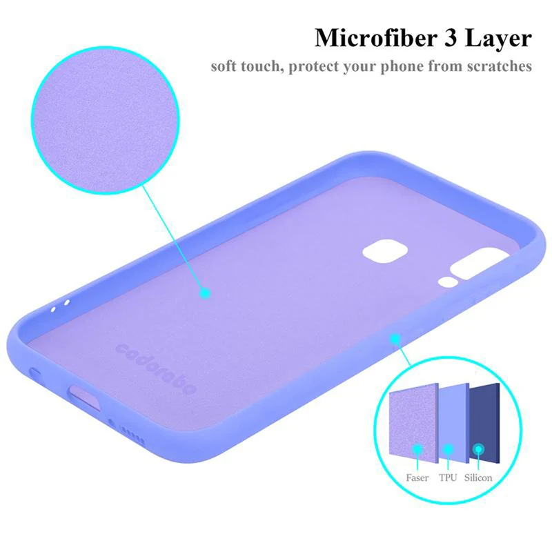 Cadorabo Hülle kompatibel mit Samsung Galaxy A40 Schutzhülle aus flexiblem TPU Silikon