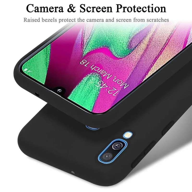 Cadorabo Hülle kompatibel mit Samsung Galaxy A40 Schutzhülle aus flexiblem TPU Silikon