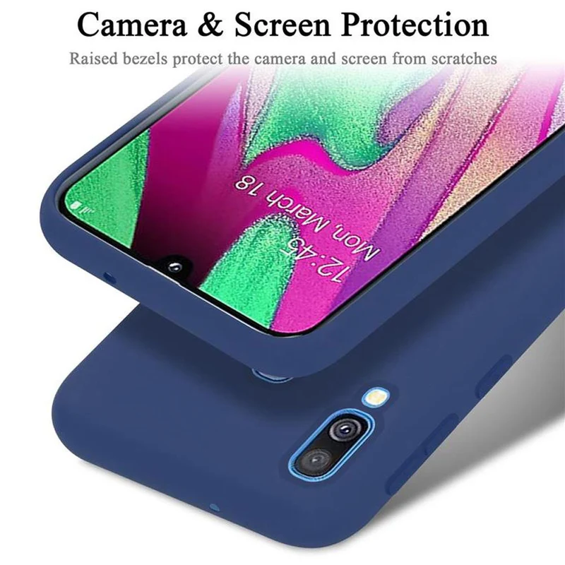 Cadorabo Hülle kompatibel mit Samsung Galaxy A40 Schutzhülle aus flexiblem TPU Silikon