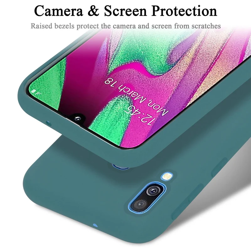 Cadorabo Hülle kompatibel mit Samsung Galaxy A40 Schutzhülle aus flexiblem TPU Silikon