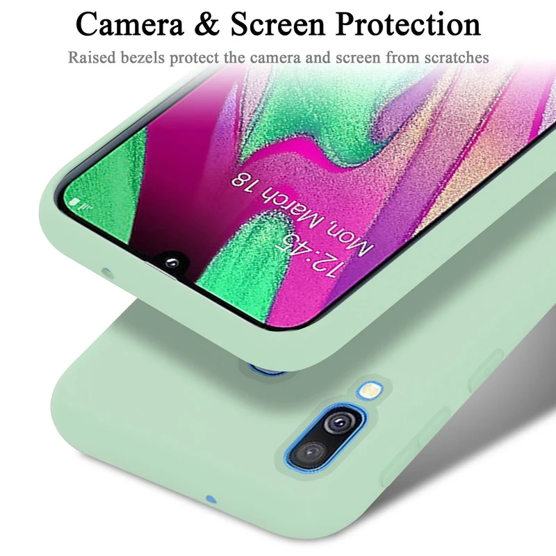 Cadorabo Hülle kompatibel mit Samsung Galaxy A40 Schutzhülle aus flexiblem TPU Silikon
