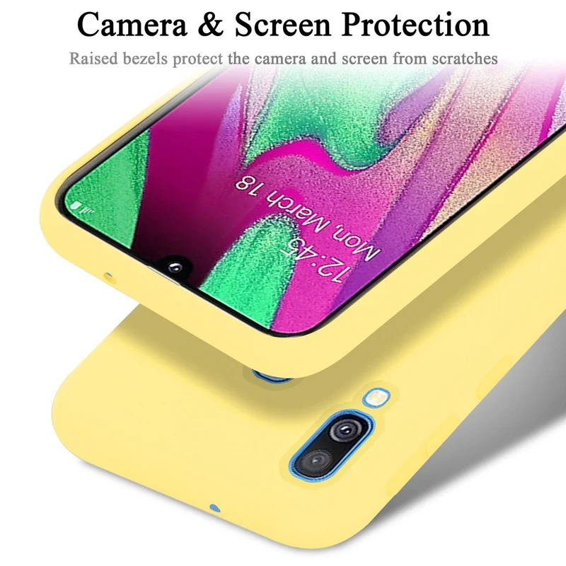 Cadorabo Hülle kompatibel mit Samsung Galaxy A40 Schutzhülle aus flexiblem TPU Silikon