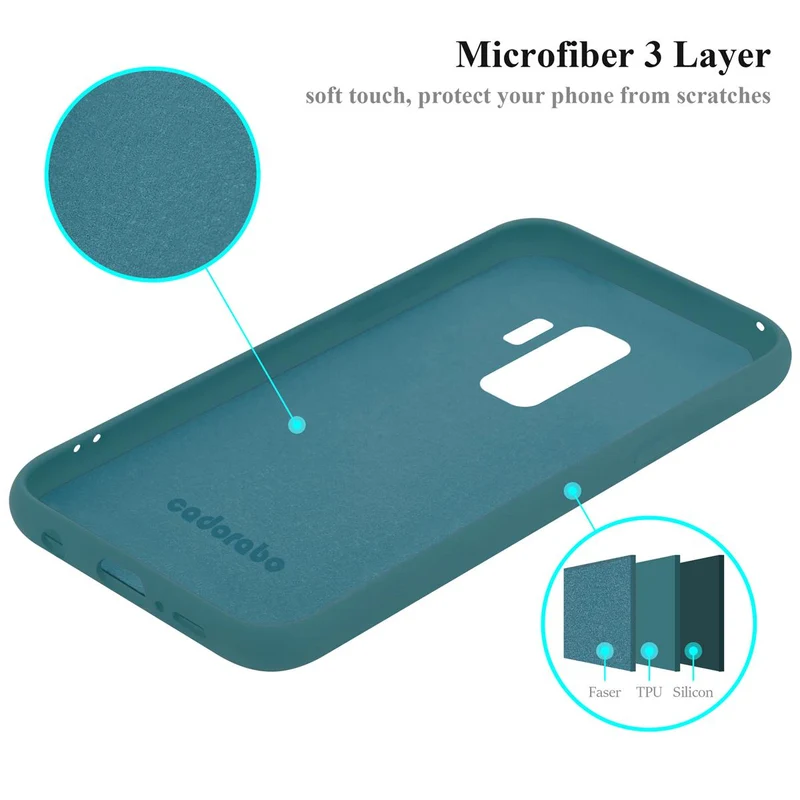 Cadorabo Hülle kompatibel mit Samsung Galaxy S9 PLUS Schutzhülle aus flexiblem TPU Silikon