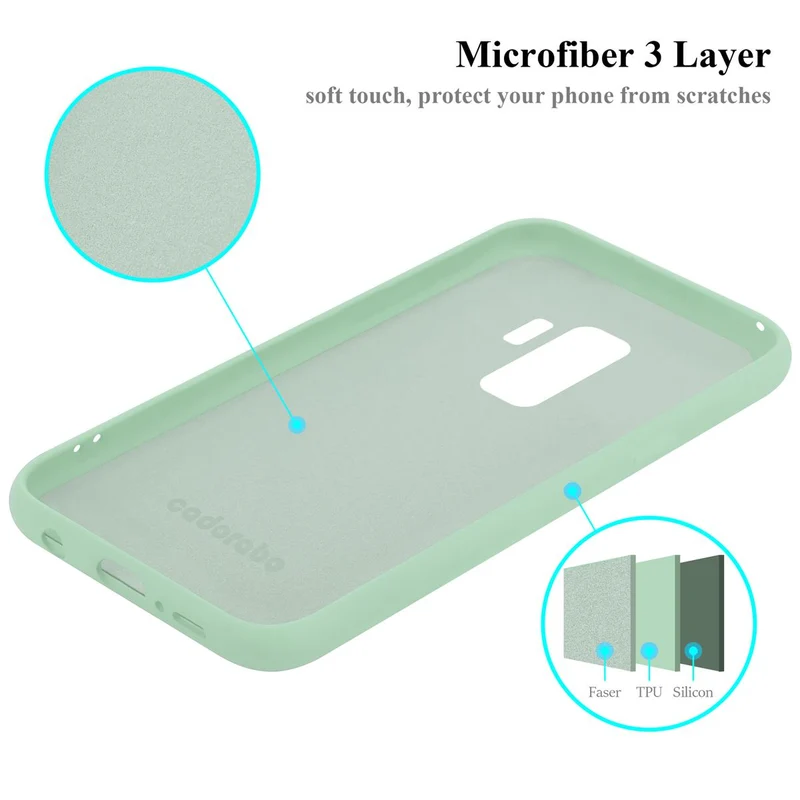 Cadorabo Hülle kompatibel mit Samsung Galaxy S9 PLUS Schutzhülle aus flexiblem TPU Silikon
