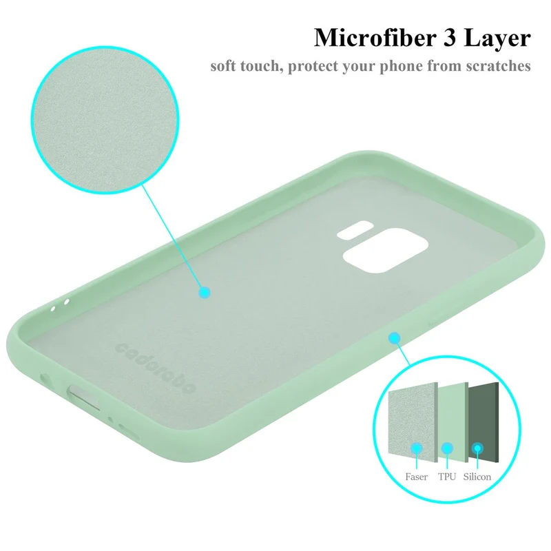 Cadorabo Hülle kompatibel mit Samsung Galaxy S9 Schutzhülle aus flexiblem TPU Silikon