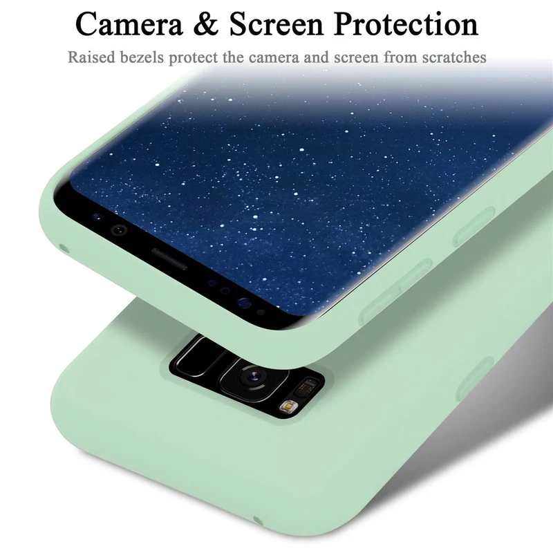 Cadorabo Hülle kompatibel mit Samsung Galaxy S8 Schutzhülle aus flexiblem TPU Silikon